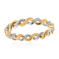 14K YG Over and Sterling Silver Twisted Ring (Size 5.0) 2.30 Grams - Sticky add to cart bar