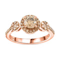 Luxoro 10K Rose Gold Natural Champagne Diamond Ring (Size 10.0) 1.00 ctw - Sticky add to cart bar