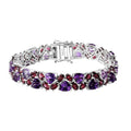Premium Moroccan Amethyst, Chrome Diopside Bracelet in Platinum Over Sterling Silver (8.00 In) 30.65 ctw - Sticky add to cart bar