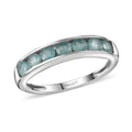 Grandidierite 7 Stone Ring in Platinum Over Sterling Silver 0.85 ctw - Sticky add to cart bar
