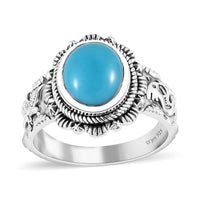 Artisan Crafted Premium Sleeping Beauty Turquoise Ring in Sterling Silver (Size 10.0) 2.60 ctw