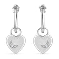 Diamond Accent Heart Earrings in Platinum Over Sterling Silver 0.05 ctw - Sticky add to cart bar