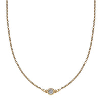Diamond Accent Necklace 18 Inches in Vermeil Yellow Gold Over Sterling Silver