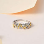Diamond Accent Fancy Ring in 14K YG Over and Sterling Silver (Size 6.0)