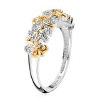 Diamond Accent Fancy Ring in 14K YG Over and Sterling Silver (Size 6.0)