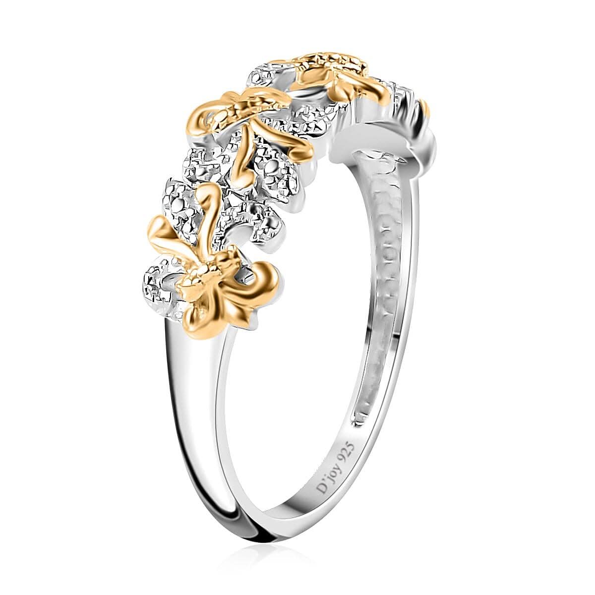 Diamond Accent Fancy Ring in 14K YG Over and Sterling Silver (Size 6.0) (4)