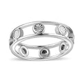 Diamond Accent Band Ring in Platinum Over Sterling Silver (Size 6.0) - Sticky add to cart bar