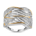Diamond Accent Ring in Vermeil YG and Platinum Over Sterling Silver (Size 6) - Sticky add to cart bar