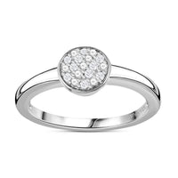 Diamond Ring in Vermeil RG Over Sterling Silver (Size 6.0) 0.06 ctw