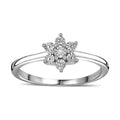 Diamond Accent Star Ring in Platinum Over Sterling Silver (Size 9.0) - Sticky add to cart bar