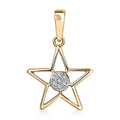 Luxoro 10K Yellow Gold G-H I3 Diamond Accent Star Pendant - Sticky add to cart bar