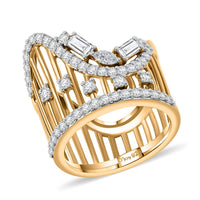 Moissanite Ring in Vermeil YG Over Sterling Silver (Size 6.0) 1.30 ctw