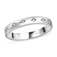Diamond Accent Ring in Platinum Over Sterling Silver (Size 6)