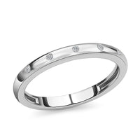 Diamond Accent Ring in Platinum Over Sterling Silver (Size 6) 0.05 ctw