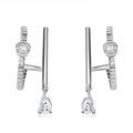Moissanite Earrings in Platinum Over Sterling Silver 2.50 ctw - Sticky add to cart bar