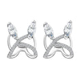 Moissanite 2.55 ctw Earrings in Platinum Over Sterling Silve - Sticky add to cart bar