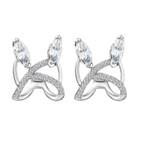 Moissanite 2.55 ctw Earrings in Platinum Over Sterling Silve