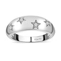 Diamond Ring in Platinum Over Sterling Silver 0.05 ctw - Sticky add to cart bar