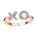 Diamond Accent XO Open Band Ring in Vermeil Rose Gold Over Sterling Silver (Size 6.0) - Sticky add to cart bar