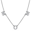 Moissanite MOM Necklace (18 Inches) in Platinum Over Sterling Silver 0.55 ctw - Sticky add to cart bar