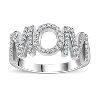 Moissanite Ring in Platinum Over Sterling Silver (Size 6.0) 0.60 ctw