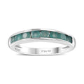 Grandidierite Half Eternity Band Ring in Platinum Over Sterling Silver (Size 10.0) 0.65 ctw - Sticky add to cart bar