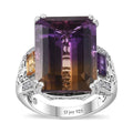 AAA Anahi Ametrine and Multi Gemstone Ring in Platinum Over Sterling Silver (Size 10.0) 20.50 ctw - Sticky add to cart bar