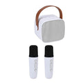 White Mini Speaker with 2 Wireless Microphone with Bluetooth - Sticky add to cart bar