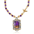 AAA Anahi Ametrine and Multi Gemstone Necklace 18 Inches in Vermeil YG and Platinum Over Sterling Silver 53.90 ctw - Sticky add to cart bar
