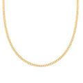 Italian 14K YG Over Sterling Silver Flat Curb Necklace (22 Inches) (10 g) - Sticky add to cart bar