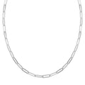 Paperclip Chain Necklace in Sterling Silver 20 Inches 10.50 Grams - Sticky add to cart bar