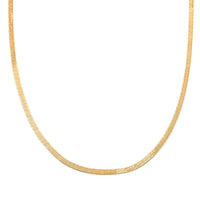 Herringbone Chain Necklace in 14K Yellow Gold Over Sterling Silver 20 Inches 6.50 Grams