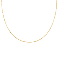 Italian 14K Yellow Gold Over Sterling Silver Twisted Necklace 18-24 Inches 4 Grams