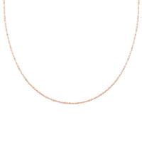 Italian 14K Rose Gold Over Sterling Silver Twisted Necklace 18-24 Inches 4 Grams