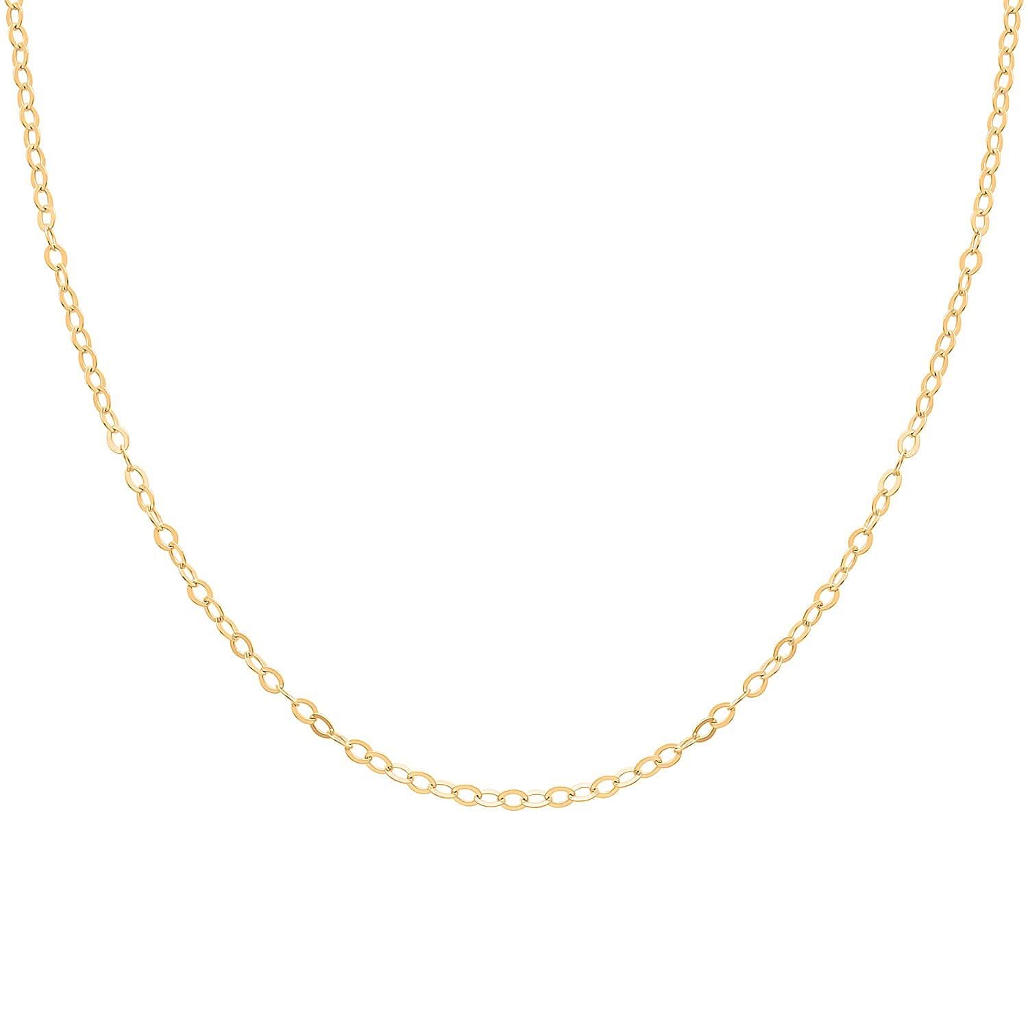 14K Yellow Gold Over Sterling Silver Adjustable Link Chain Necklace 24 Inches 2.80 Grams