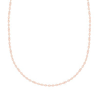 14K Rose Gold Over Sterling Silver Adjustable Link Chain Necklace 24 Inches 2.80 Grams