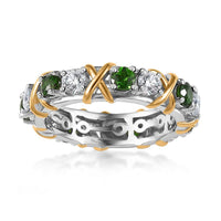 TLV Masoala Sapphire (FF) XOXO Ring in Vermeil YG and Platinum Over Sterling Silver (Size 6.0) 2.35 ctw