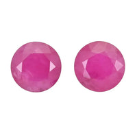 AAA Montepuez Ruby Set of 2 (Rnd 6 mm) 2.00 ctw Loose gemstone