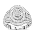 Diamond Ring in Platinum Over Sterling Silver (Size 7) 1.00 ctw - Sticky add to cart bar