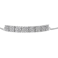 Adjustable Diamond Bracelet in Platinum Over Sterling Silver 0.50 ctw  0.50 ctw