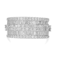 TLV Diamond Ring in Platinum Over Sterling Silver (Size 10.0) 1.00 ctw