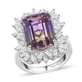 AAA Anahi Ametrine and White Zircon Ring in Platinum Over Sterling Silver (Size 6.0) 10.00 ctw - Sticky add to cart bar