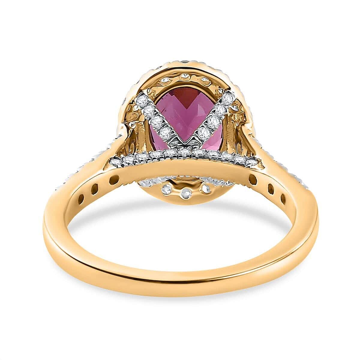 Luxoro 10K Yellow Gold AAA Purple Garnet, Diamond (G-H, I2) (0.85 cts) Ring (Size 10.0) 3.25 ctw (5)