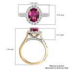Luxoro 10K Yellow Gold AAA Purple Garnet, Diamond (G-H, I2) (0.85 cts) Ring (Size 10.0) 3.25 ctw