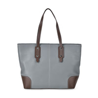 Black Genuine Leather Tote Bag with Double Handles Drop