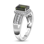 Rhapsody 950 Platinum AAAA Green Tourmaline and E-F VS2 Diamond Ring (Size 7.0) 7.95 Grams 2.90 ctw
