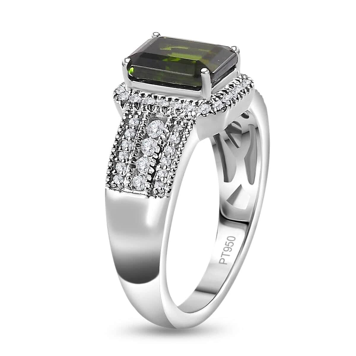 Rhapsody 950 Platinum AAAA Green Tourmaline and E-F VS2 Diamond Ring (Size 7.0) 7.95 Grams 2.90 ctw (4)