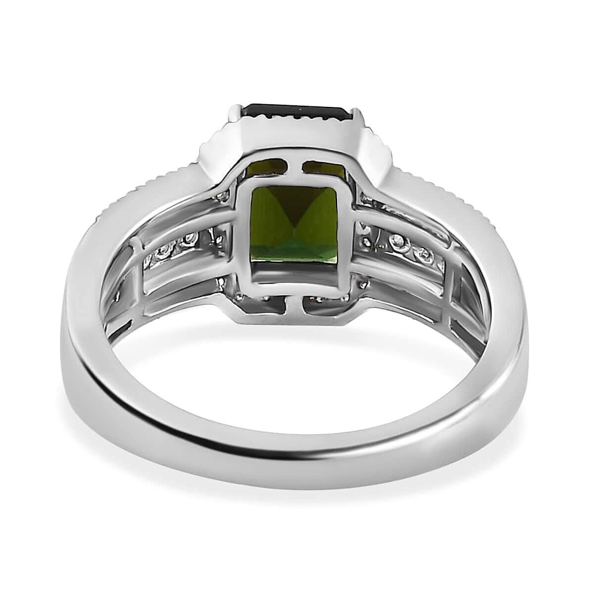 Rhapsody 950 Platinum AAAA Green Tourmaline and E-F VS2 Diamond Ring (Size 7.0) 7.95 Grams 2.90 ctw (5)