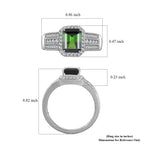 Rhapsody 950 Platinum AAAA Green Tourmaline and E-F VS2 Diamond Ring (Size 7.0) 7.95 Grams 2.90 ctw