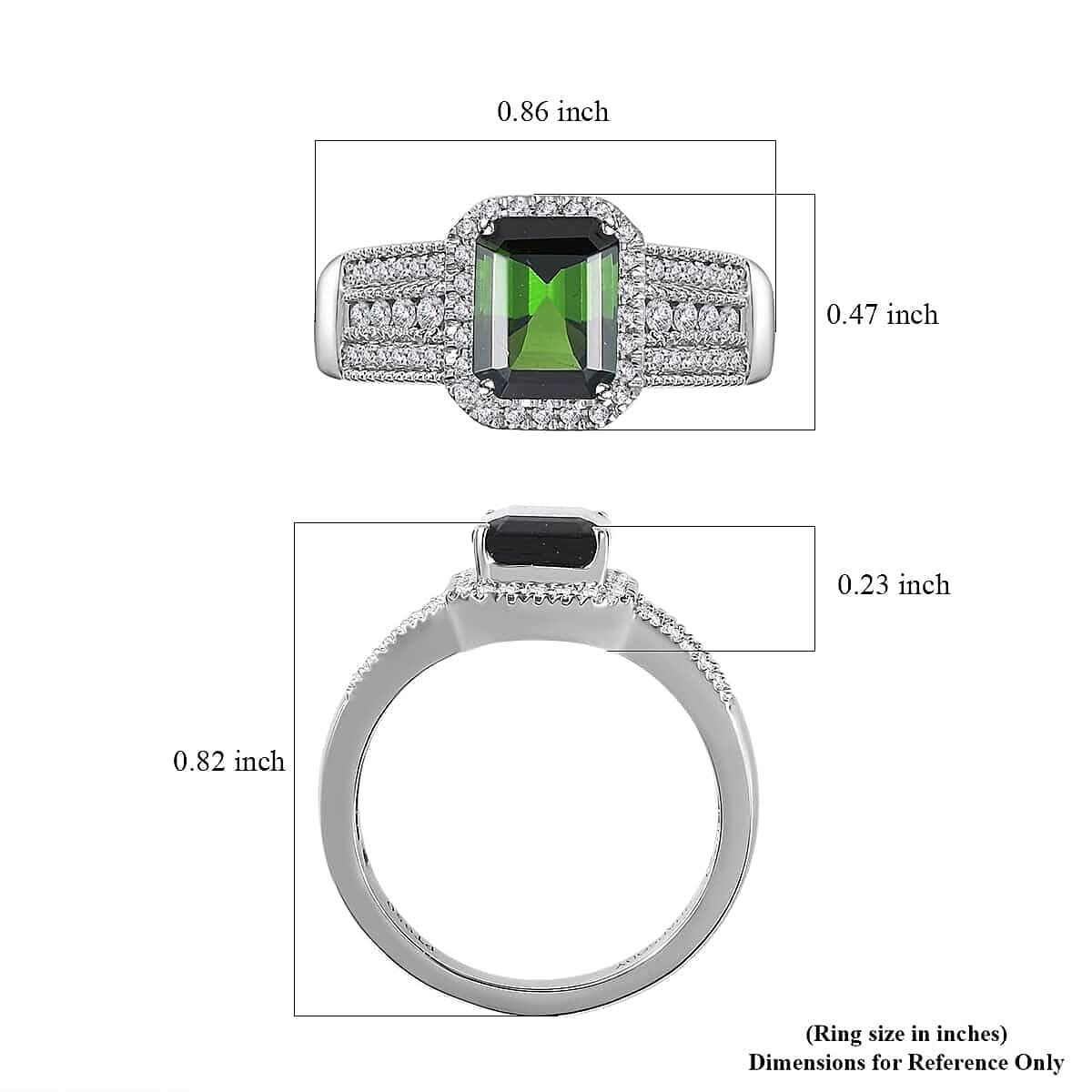 Rhapsody 950 Platinum AAAA Green Tourmaline and E-F VS2 Diamond Ring (Size 7.0) 7.95 Grams 2.90 ctw (6)